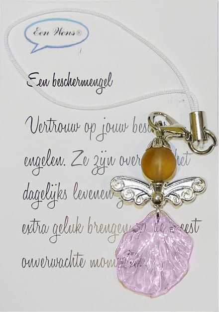 Kleine Beschermengel Schelp Roze/Topaz