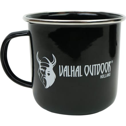 Valhal outdoor mok 0.4l. staal zwart