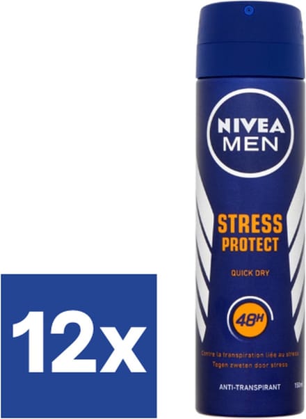 Nivea Men Stress protect Deodorant Spray - 12 x 150 ml