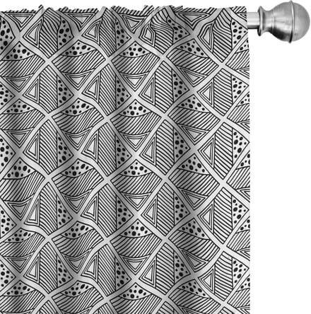 ABAKUHAUS Abstracte Gordijnen – Boho Geometrisch – 2x75x225 cm