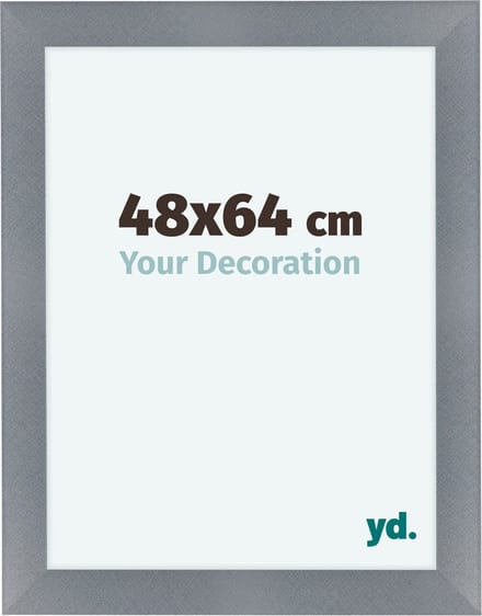 Your Decoration - Fotolijst 48x64 cm - MDF - Aluminium Geborsteld - Como