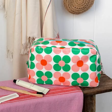 Toilettas Daisy Pink Green van Rex London