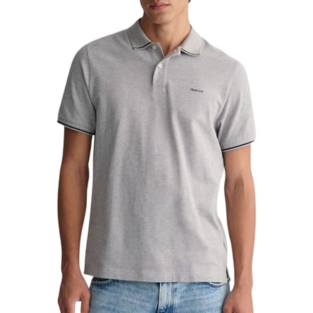 Gant Tipping SS Pique Rugger Polo Heren - Maat M