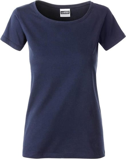 James and Nicholson Dames/dames Basic Organic Katoenen T-Shirt (Marine)