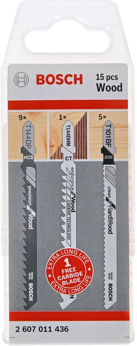 Bosch - Zagen Set - Hout - 15-delig - U-vormig
