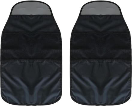 Famanu – Rugleuningbeschermer auto, set van 2, met organizer, waterdicht en verstelbaar, zwart