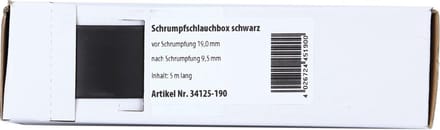 Krimpkous Zwart Ø 19.0 mm Ø 9.5 mm Lengte 5 meter
