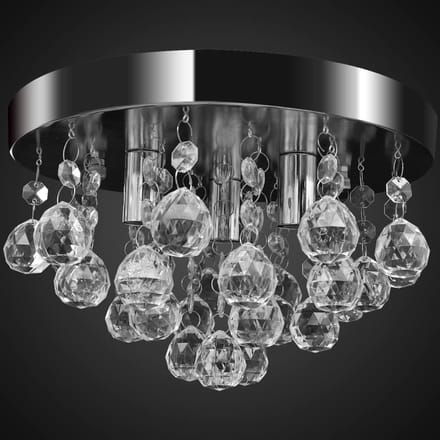 Vidaxl Lampe Suspendue au Plafond avec Strass, Chromée