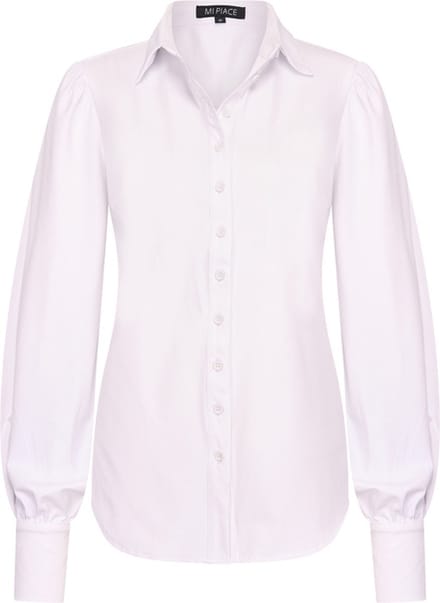 MI PIACE - Travel Blouse Pofmouw Uni White 2037 - Maat : XXL