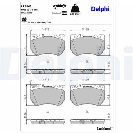 Remblokset DELPHI LP3842