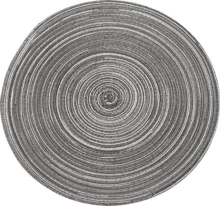 Krumble Placemat rond / Placemats / Onderlegger / Onderzetter - Diameter 36 cm - Zilver/grijs