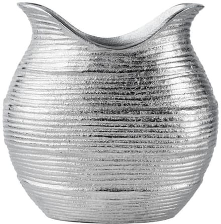 Michael Noll - Vaas - Bolvormig - Zilver - Aluminium - 27 cm