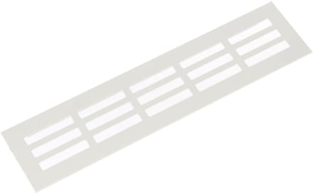 Aluminium Plintrooster - 800x80mm - Wit - Inbouwrooster - Ventilatierooster