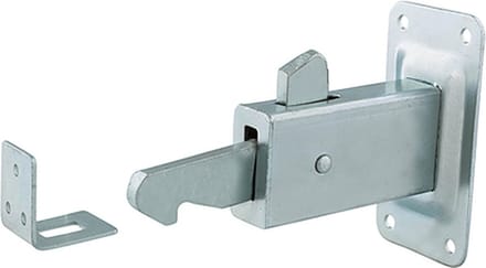 Starx Deurvastzetter met Muurplaat - Verzinkt - Geperste Vloerplaat en Sluitplaat - 4 Schroefgaten - Sluithoogte 85 mm - Afmetingen Muurplaat 120 x 67 x 7 mm - Voor Buiten