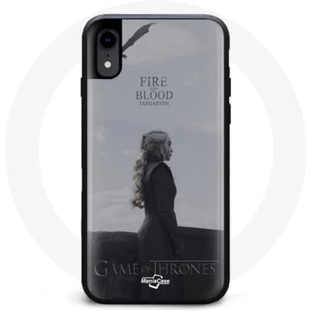 Coque pour Iphone XR Game of Thrones Saison 8 Daenerys Targaryen feu et sang Le Trône de Fer Logo Gr