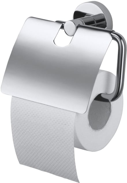 Haceka Kosmos Toiletrolhouder - met klep - chroom