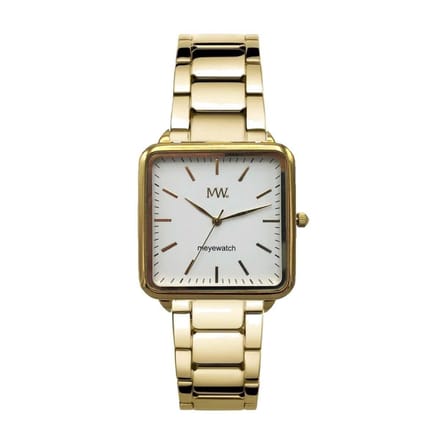 MW Horloge Square Goud met edelstaal band