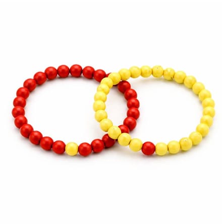 Elastische Vriendschapsarmbanden Set van 2 – Rood/Wit – Koppel- en Verbindingsarmbanden – Tot 21 cm - Armband - EmmyRovi