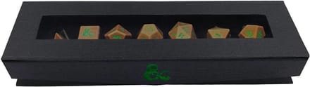 RPG Dobbelstenen Set Koper en Groen - 7-delige Zware Metalen D&D Dice Set