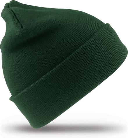 Heren/dames Beanie Wintermuts - donkergroen - 100% acryl wol - warme mutsen - Dubbel dikke stof