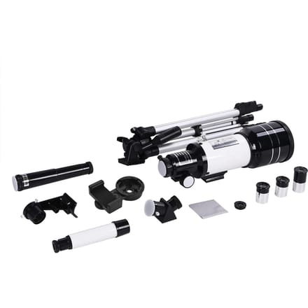 Réfracteur astronomique portatif à grande ouverture de 70mm, longueur focale de 300mm, télescope terrestre et blanc/noir