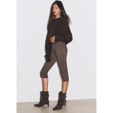 Stradivarius Smart capri broek  Bruin 34
