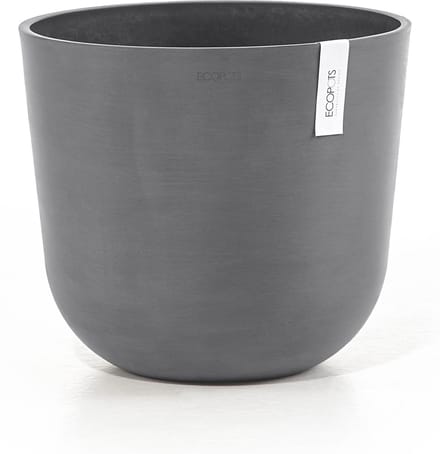 Ecopots Oslo 35 - Grey - Ø35 x H30,5 cm - Ronde grijze bloempot