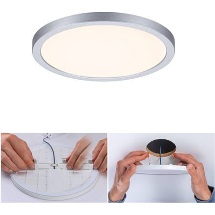 VariFit LED-inbouwpaneel Areo IP44 rond 175 mm 13W 1200lm 3000K Chroom mat