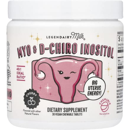 Legendairy Milk, Myo & d-Cairo Inositol, Cherry, Vegan Chewables, 30 tablets