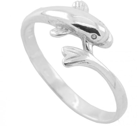 925 Sterling Zilveren Dolfijn Ring – Verstelbare Meisjesring / Tienerring – Open Ring met Dolfijn Design