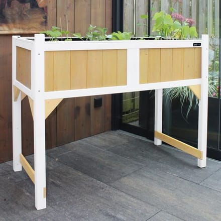 AXI Kweektafel met gronddoek Bruin/wit - Binnenzijde bekleed met geperforeerde folie