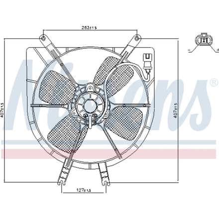 Koelventilatorwiel, motorkoeling NISSENS 85043