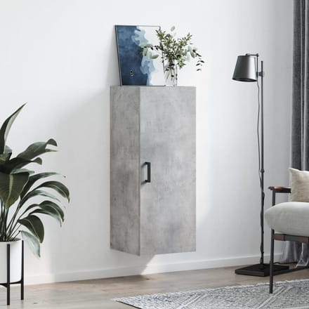 vidaXL - Bovenkast - 34,5x34x90 - cm - betongrijs
