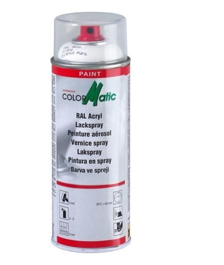 Motip ColorMatic Professional lakspray RAL 9010 rijnwit hoogglans - 400 ml.