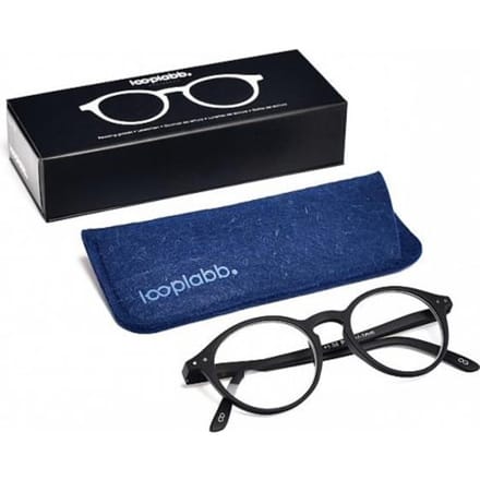 Looplabb leesbril sterkte +2,00 model faust zwart