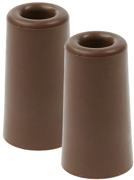 Benson Deurbuffers / deurstoppers - 2x - bruin - rubber - 75 x 40 mm - deurstop