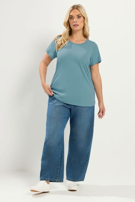 Yours Yourset 2Pack Blauwe En Grijze Core Basic Tshirtssize 40