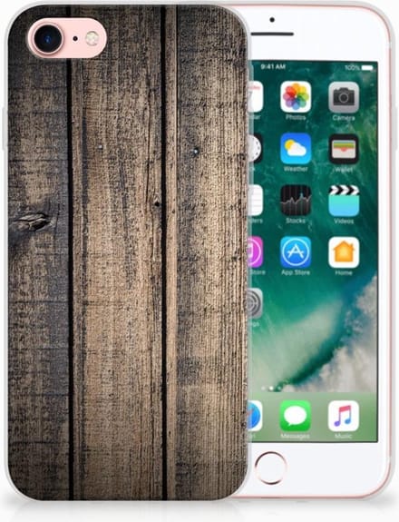 iPhone SE 2022 | SE 2020 | 8 | 7 Bumper Hoesje Steigerhout