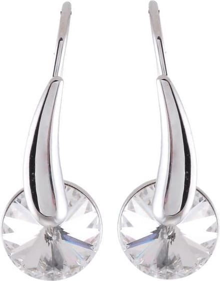 Behave – Oorbellen Dames – 8 mm – zilverkleurig – 23 mm lang