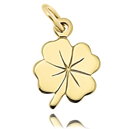 Juwelier Zwartevalk 14 Karaat gouden klaver hanger - 14.101.171