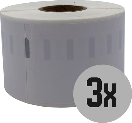 DULA Dymo Compatible labels - Verwijderbaar- Wit - 11356 S0722560 - Naambadge etiketten - 3 rollen