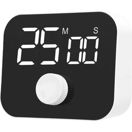 Minuteur Numérique de Bureau Aimanté LED Compte à Rebours Compte à Rebours Multifonction Électronique pour Méditation Temps Mort Étude Moment du Thé white