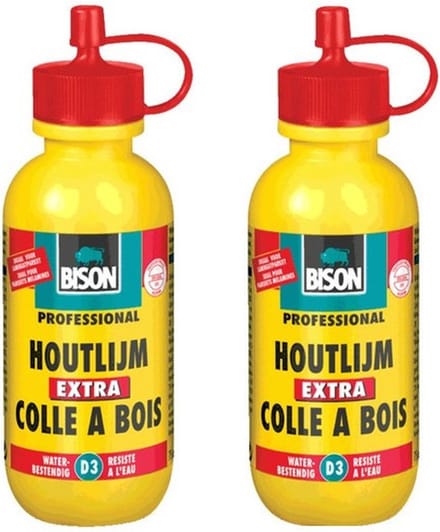 2x Bison houtlijm waterbestendig 75 gram - Klussen - Klusbenodigdheden - Hout lijm