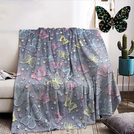 Glow in the Dark Knuffeldeken Flanel Fleece Kinderen 130x150 cm