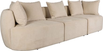 Dutchbone Rocca 4,5-zitsbank Latte/ Beige