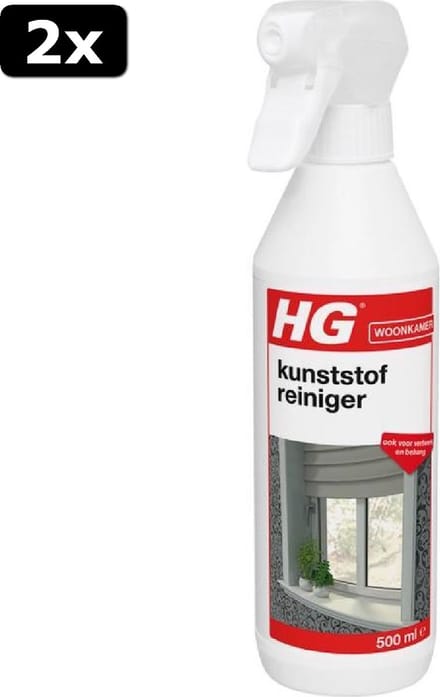 2x HG kunststof reiniger - 500ml - intensieve reiniger