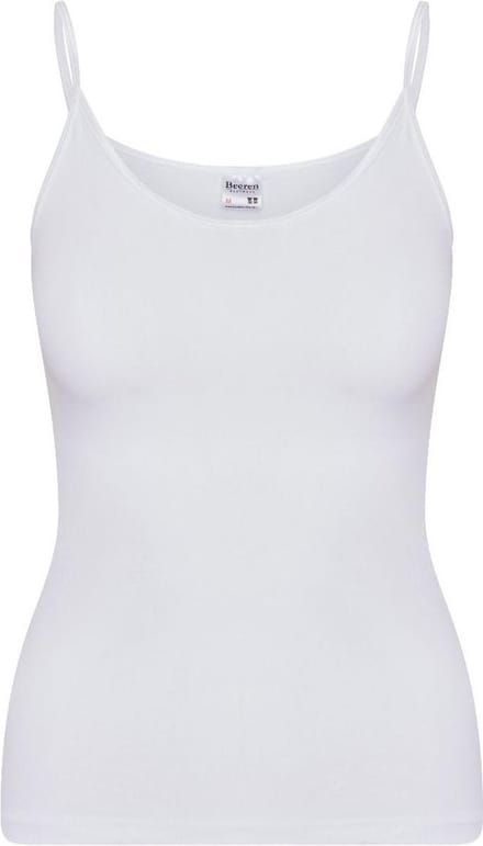 Microfiber dames spaghetti hemd Young - Aansluitend Onderhemd vrouwen - Wit / M