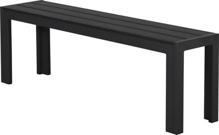 Ikky tuinbank, 132 cm zwart/zwart.