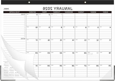 Bureaukalender - Agendakalender - Planning Maken - 16 Maanden Overzicht - 43 x 30 cm - Wit