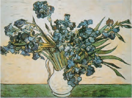 Mini kunstposter - Vincent van Gogh - Irissen - 24x30 cm